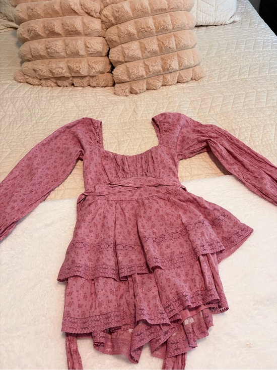 Dresses & Skirts - Mauve Floral Tiered Peasant Dress